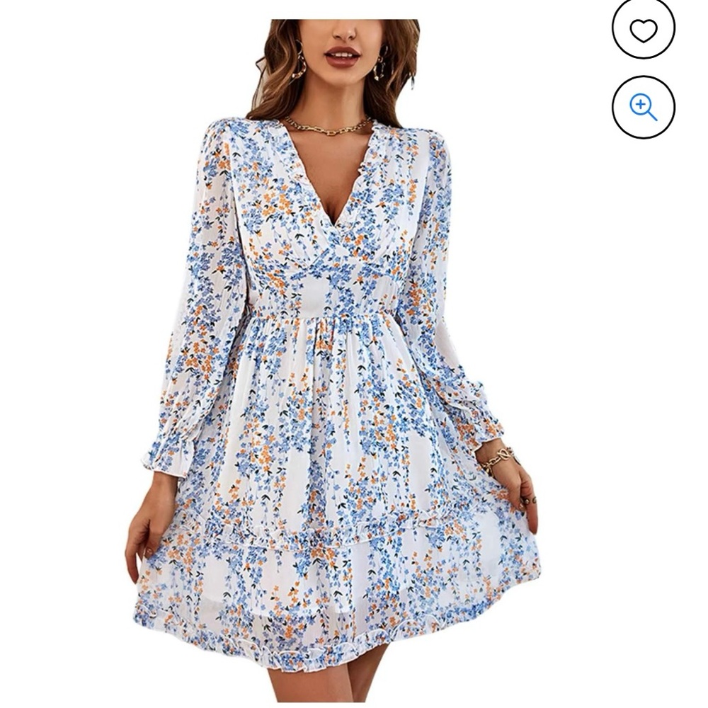 Maacle floral fit & flare mini dress